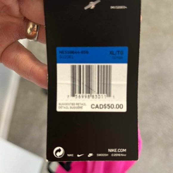 NWT Junior Girls Nike Essentials Pink one piece Swimsuit size XL 13-15 years - Picture 8 of 8